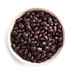 Black beans side in a dish